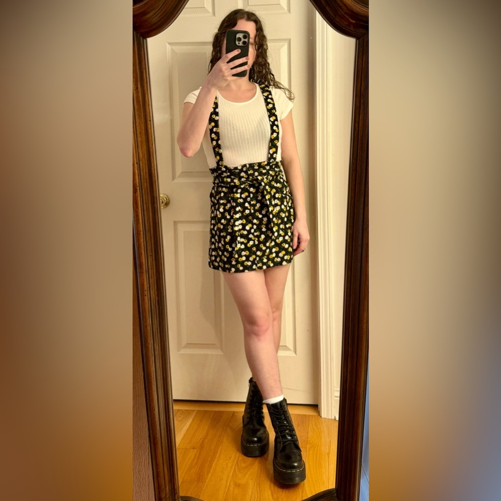 *3 for $9* UO Floral Skirt Overalls